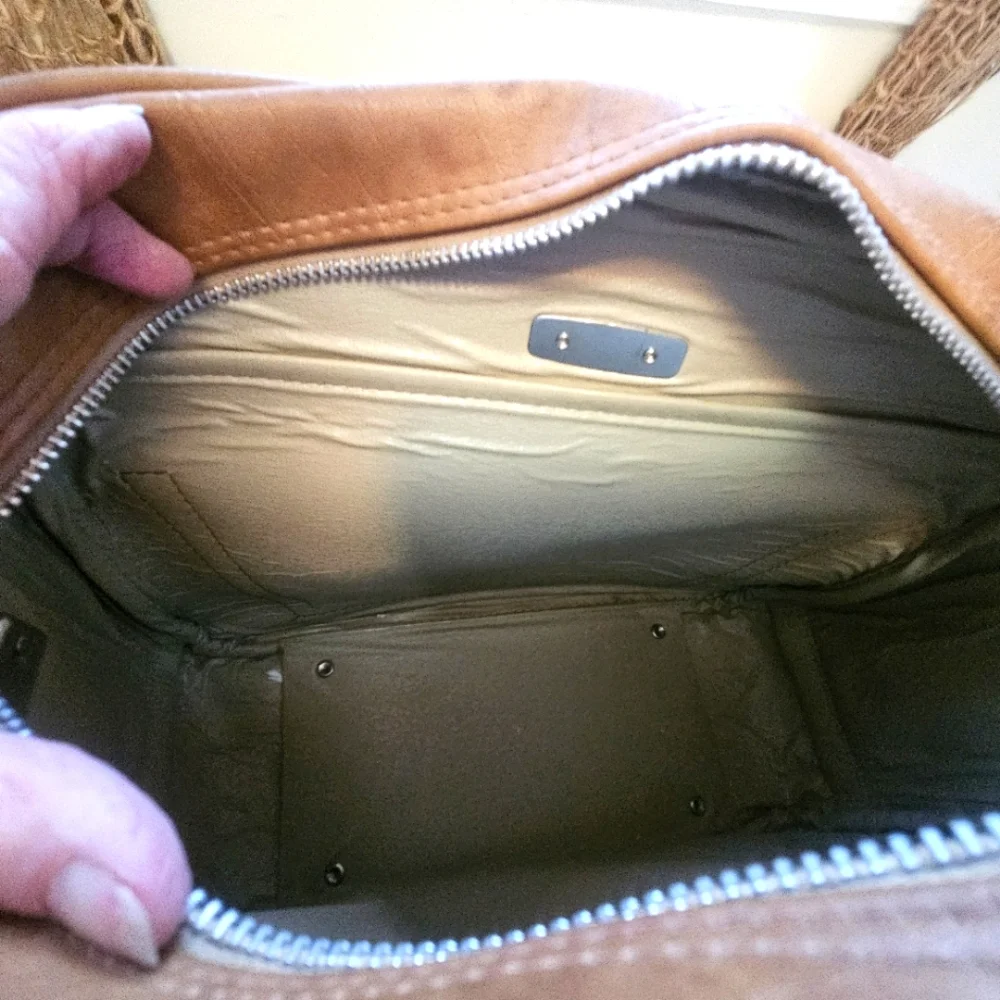 Samsonite Briefcase Messenger Travel Carry On Bag Brown Zipper Vintage